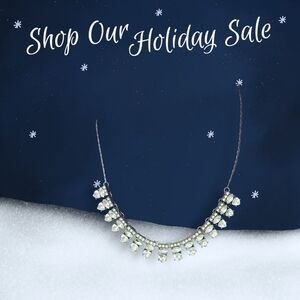 Dazzling Silver Necklace with Crystal Accents